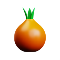 onion 3d rendering icon illustration png