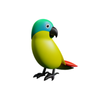parrot 3d rendering icon illustration png