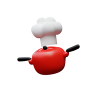 Cocinando 3d representación icono ilustración png