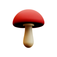 champignon 3d le rendu icône illustration png