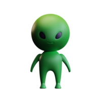 alien 3d rendering icon illustration png