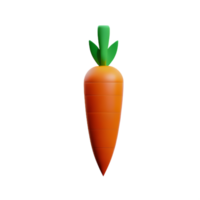 Zanahoria 3d representación icono ilustración png