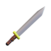 sword 3d rendering icon illustration png