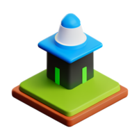 farm 3d rendering icon illustration png