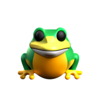 grenouille 3d le rendu icône illustration png