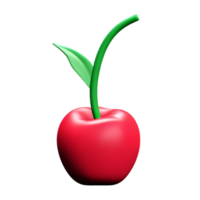 cherry 3d rendering icon illustration png