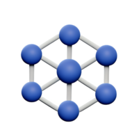 netwerk 3d renderen icoon illustratie png