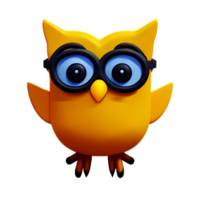 hibou 3d le rendu icône illustration png