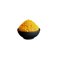 arroz 3d representación icono ilustración png