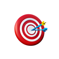 target 3d rendering icon illustration png