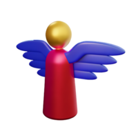ángel 3d representación icono ilustración png