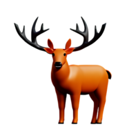 cerf 3d le rendu icône illustration png