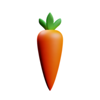 carrot 3d rendering icon illustration png