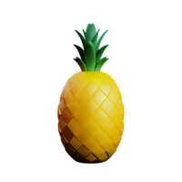 pineapple 3d rendering icon illustration png