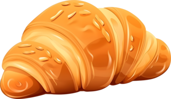 Croissant brot, png Datei Nein Hintergrund, ai generiert