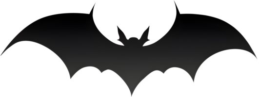 halloween vliegend knuppel silhouet, ai gegenereerd png