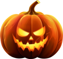 Jack-o-lantern halloween pumpkin, AI generated png