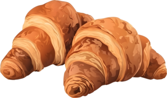 Croissant bread, PNG file no background, AI generated