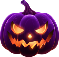 Jack-o-lantern halloween pumpkin decoration, AI generated png