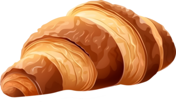 Croissant bread, PNG file no background, AI generated