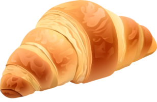 Croissant bread, PNG file no background, AI generated