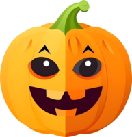 Smiling Halloween pumkin cartoon Jack-o-lantern, PNG file no background, AI generated