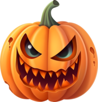 Halloween pumpkin Jack-o-lantern, PNG file no background, AI generated