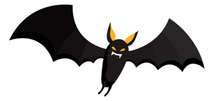 Halloween bat cartoon sticker decoration, PNG file no background, AI generated