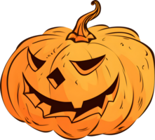 Víspera de Todos los Santos calabaza jack-o-lantern, png archivo No fondo, ai generado