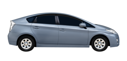 Side view gray hatchback car png