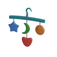 3d rendered baby hanging toys perfect for baby product design project png