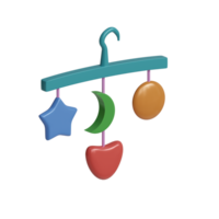 3d rendered baby hanging toys perfect for baby product design project png