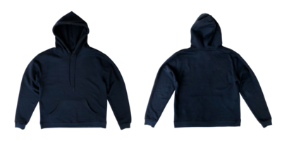 back and front hoodie mockup isolated png