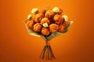 Bouquet of Fried chicken Drumstick as Flowers, Generative AI photo