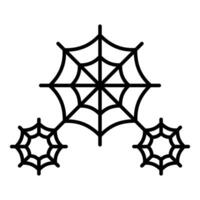 araña web vector eps icono, halloween, aislado en blanco antecedentes.