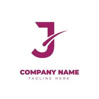 J logo design, looks simple and elegant vector