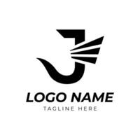 J logo design, looks simple and elegant vector