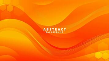 Abstract Gradient orange liquid Wave Background vector