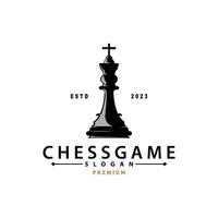 Chess Game Logo Simple Chess Piece Design Minimalist Silhouette Illustration vector