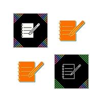 Notebook and Pen Vector Icon