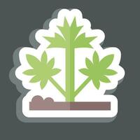 Sticker Hemp. related to Cannabis symbol. simple design editable. simple illustration vector