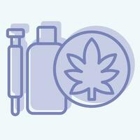 icono cannabinoide drogas relacionado a canabis símbolo. dos tono estilo. sencillo diseño editable. sencillo ilustración vector