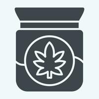 Icon CBD Guideline. related to Cannabis symbol. glyph style. simple design editable. simple illustration vector