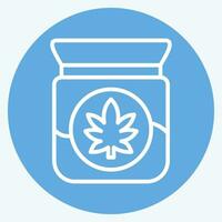 Icon CBD Guideline. related to Cannabis symbol. blue eyes style. simple design editable. simple illustration vector