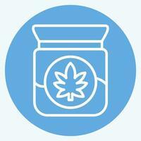 Icon CBD Guideline. related to Cannabis symbol. blue eyes style. simple design editable. simple illustration vector