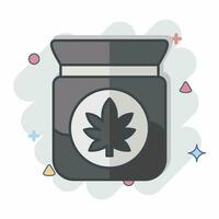 Icon CBD Guideline. related to Cannabis symbol. comic style. simple design editable. simple illustration vector