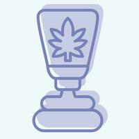 Icon CBD Cream. related to Cannabis symbol. two tone style. simple design editable. simple illustration vector