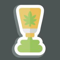 Sticker CBD Cream. related to Cannabis symbol. simple design editable. simple illustration vector