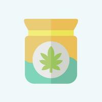 Icon CBD Guideline. related to Cannabis symbol. flat style. simple design editable. simple illustration vector