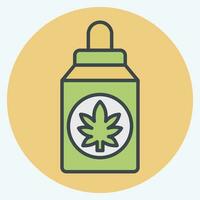 Icon Cannabidiol. related to Cannabis symbol. color mate style. simple design editable. simple illustration vector